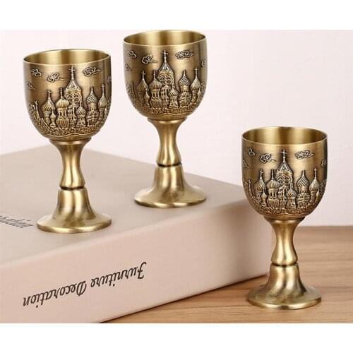 Vintage Wine Goblet Creative Small Wine Cup Whiskey Tequila Glass Chalice Buddha Altar Drinking Wine Cup Home Bar Party Supplies