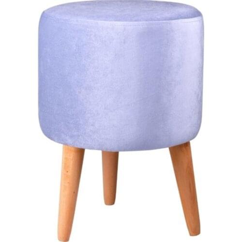 Zorlu Home Pouf Blue Round Thai Feather Fabric Wood Skeleton 34 x 34 cm Free Fast Shipping From Turkey