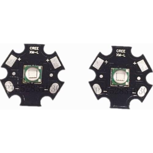 10 PCS 10W XML T6 High Power LED Light Emitter Royal Blue 445nm - 455nm on 16mm 20mm Aluminum PCB