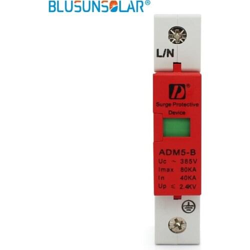 10 pieces / lot Household Standard 1P 40KA 80KA 380V AC SPD Anti-lightning Surge Protective Device used to Din Rail