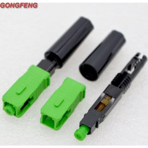 300pcs New SC/APC Optical Fiber Fast Connector FTTH Embedded Optical Fiber Cold Connector CATV Quick Connection Wholesale