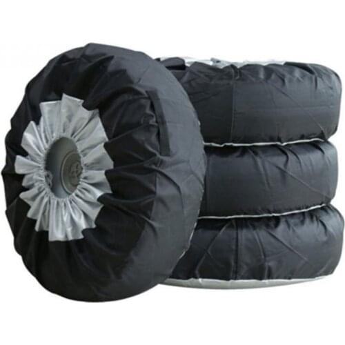 4 Pcs Tire Cover, Winter Summer Tire Cover, Car Spare Tire Cover, Storage Bags, Carrying Bag, Wheel Protection Covers