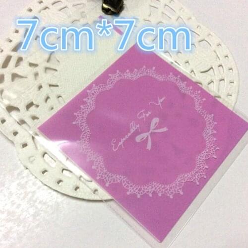 7cm*7cm 400Pcs/Lot Cookie Packaging Self Adhesive Plastic Pack Bags for Party Gift Packing Biscuit Snack Cupcake Baking Package