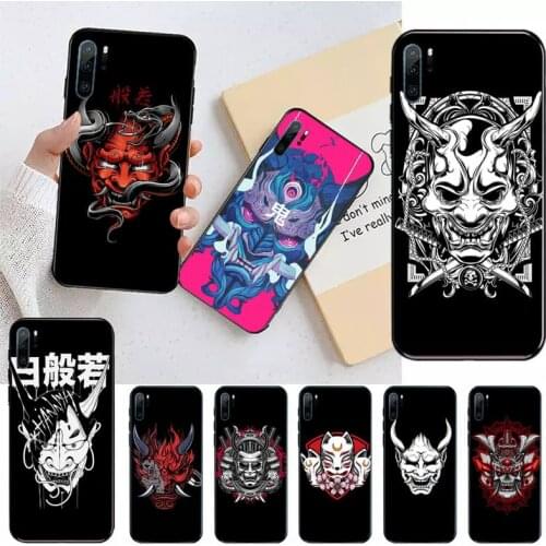 Samurai oni mask pattern Phone Case For Huawei honor Mate P 10 20 30 40 Pro 10i 9 10 20 8 x Lite Luxury brand shell funda coque