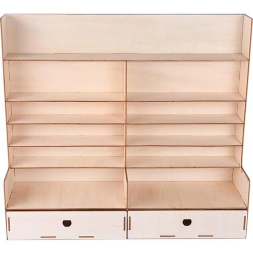 Wooden Module Painting Bottle Organizer Stand Pigment Paint Storage Rack