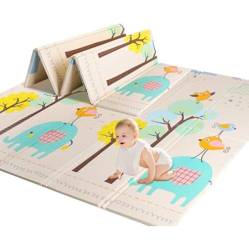 Childrens Play Mat Folding Blanket Game Educational Kids Carpet Infant Crawling Mat Cartoon Room Decor Soft XPE Foam Rug