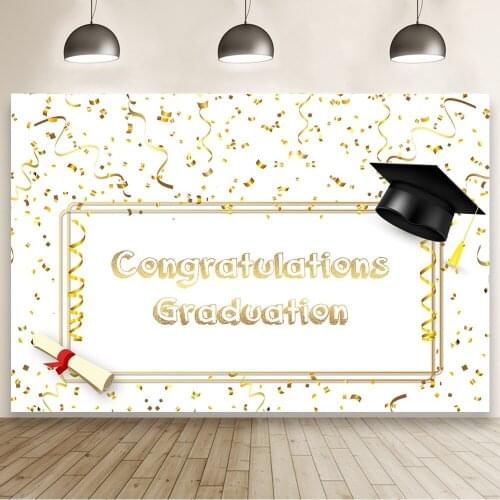 2021 Celebrate Graduation Background Portrait Photography Ceremony Party Photozone Photo Backdrops Photocall Studio