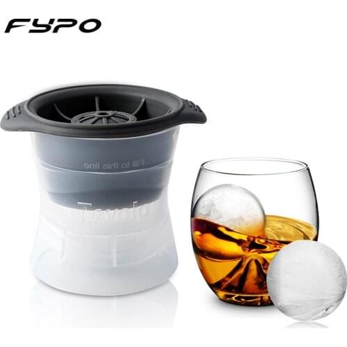 Fypo 6cm Ice Ball Molds 2 pics Silicone Ice Cube Maker Bar Accessories Juice Cold Drink Coffee Supplies ice Tray
