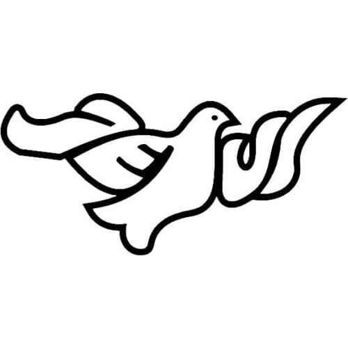 Personality Jesus Dove Christian Decals High Quality Car Window Decoration Personality Pvc Anti-UV Waterproof Decals Black/white