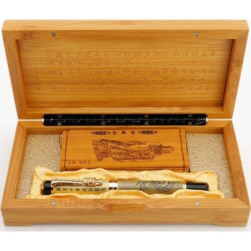 Jinhao Dragon Fountain Pen High Quality Metal Ball Point Pen 0.5mm Nib Supplies Stationery Caneta Gift