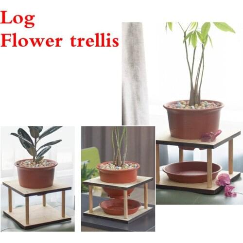 Beautiful and practical Simplicity Log flower shelf Flower pot shelf for Balcony indoor living room desktop Plant culture
