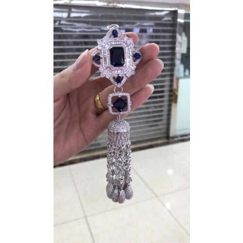 Fashion Micro Zirconium Zircon Pendant Nine Tassel Pendant Accessories Womens Zircon Fluorescent Necklace Women