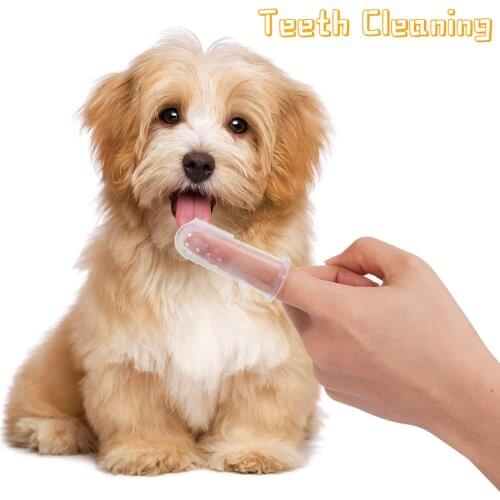 Soft Dog Toothbrush for Teeth Cleaning Index Finger with Case Pet Finger Brush Cats Dogs Teeth Cleaning Bad Breath Dental Care