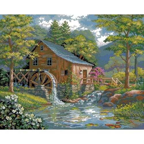 Forest hut Kiya Song of Summer Cross Stitch Kits Needlework 14CT Unprinted Sewing Embroidery Top Quality DIY Handmade Decoration