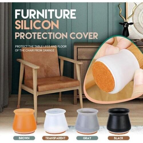 New Style Furniture Silicone Protection Cover Table Chair Leg Silicone Cap Pad Feet Cover Floor Protector Foot Protection Bottom
