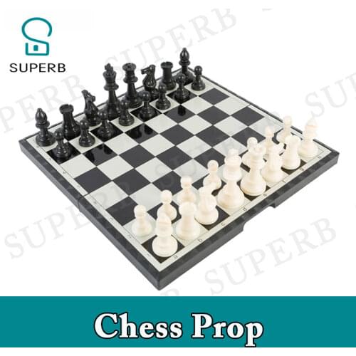 Superb real life escape room escape room props chess prop put the chessman to right place to unlock room escape prop chessman