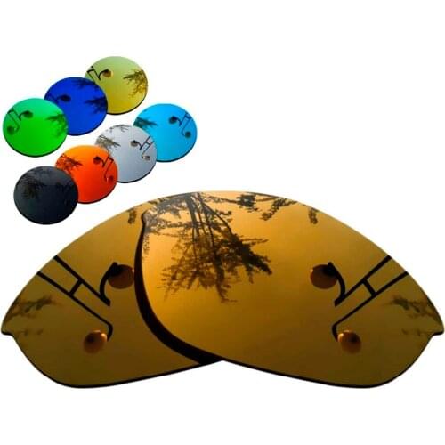 100% Precisely Cut Polarized Replacement Lenses for Half Jacket Sunglasses Copper Mirrored Coating Color- Choices