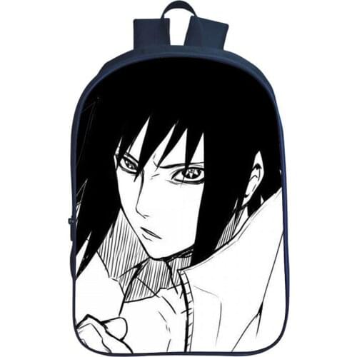 Japan Anime Backpack Fashion Uzumaki Sasuke Double Zipper School Bag Boy Girl Bag Children Bookbag Teens Casual Rucksack Gift