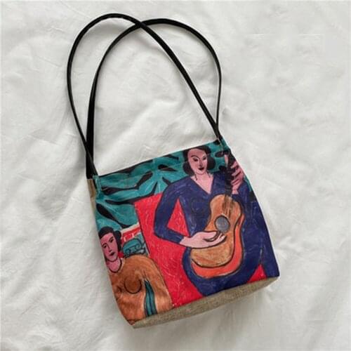 HTB-04 literature canvas bag for women single-shoulder shopping bag