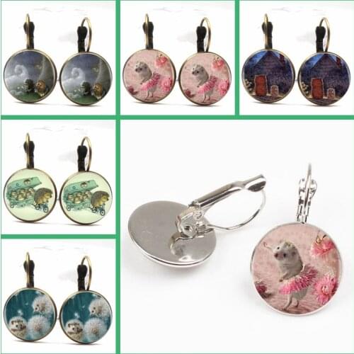 2019 new Vintage Hedgehog Earrings Special Animal Pattern Fashion Jewelry Earring Cute Bronze Antique Gilded Women Gift Souvenir