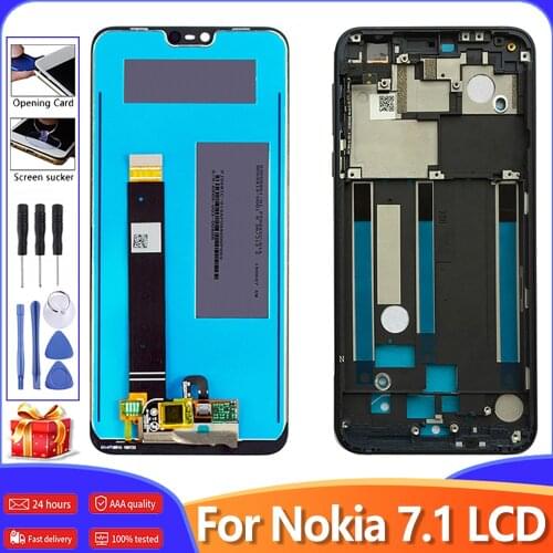 5.84" Original LCD For NOKIA 7.1 Display TA-1085 TA-1095 TA-1096 LCD Display With Touch Screen With Frame Digitizer Replacement