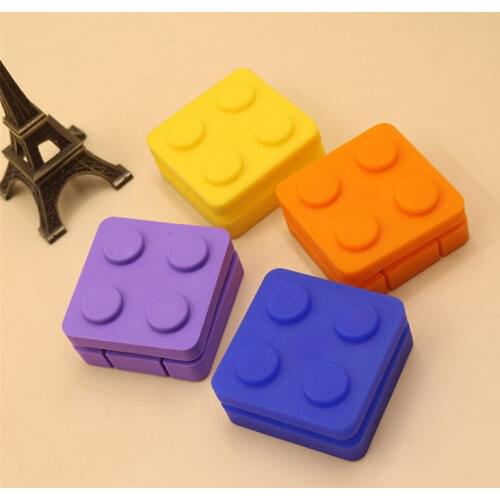 1PC Silicone Headphone Winder Storage Boxes Portable Square Building Blocks Data Cable Organizer Winder Earphone Cable Winder