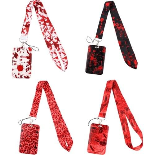 20pcs/lot BH1454 Blinghero Blood Cells Bank Credit Card Holder Bus Holder Identity Badge With Lanyard For Doctor Nurse Supply