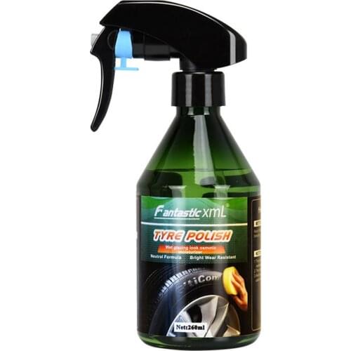 260ml Car Tire Shine Polish Wax Auto Tire Bright Polishing Spray Wax Coating Care Detailing Brightener Agent Car Tire Shine Poli