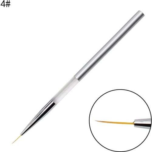 3Pcs/Set Nail Art Line Painting Drawing Flower Pen Brush Marble Pattern Aluminium Handle Gel Polish Manicure Tool