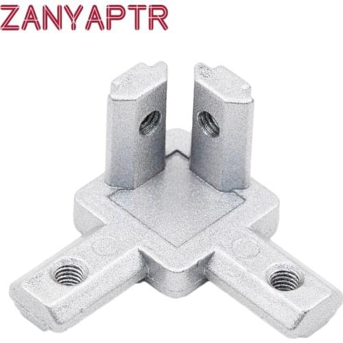 4pcs EU 2020 T Slot Aluminum Profile 3-way 90 deg inside corner bracket Interior Connector f/ Alu-profile For 3D printer