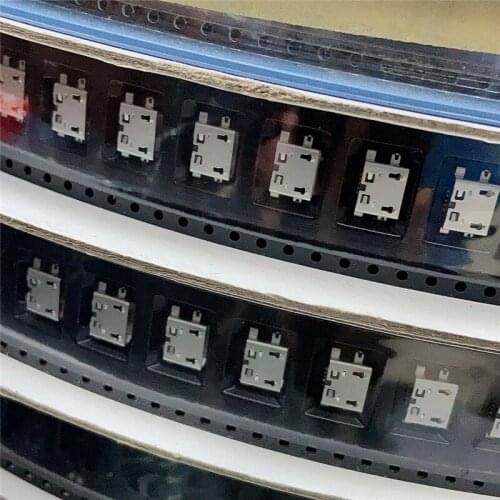 Micro USB 5pin B type Female Connector Flat Mouth Jack 0.8 Connector For Mobile Phone Charging Socket