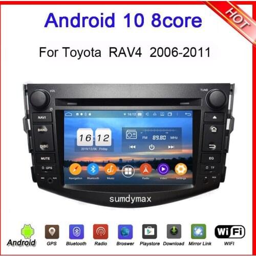 7" 2din android 10 car audio player for RAV4 RA-V4 2006-2012 car multimedia gps navi autoradio bluetooth wifi 8core 4G+64GB