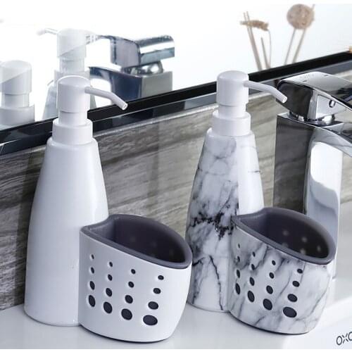 Household Plastic Hand Sanitizer Bottling Shower Gel Bottle Bathroom Shampoo Bottle 2 in 1 Bathroom Supplies Storage Bottle