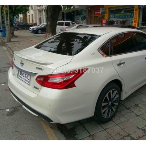 For Nissan Altima Spoiler 2016 ABS Plastic Unpainted Color Rear Roof Spoiler Wing Trunk Lip Boot Cover Car Styling