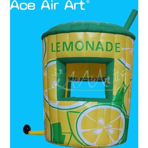 Hot sale barreled inflatable lemonade stand/beverage stall for event