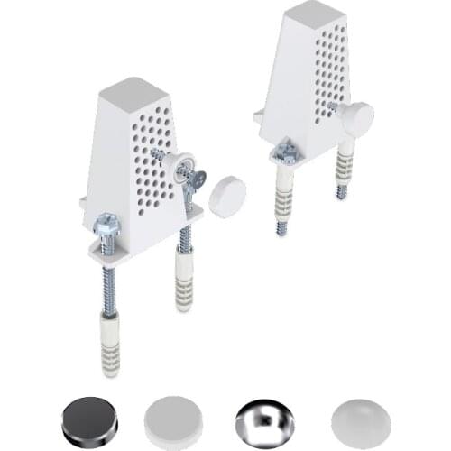INOX SCREW FLAT/ROUND CHROME COVER (WC BIDET SIDE FIXING SET HIGHER)