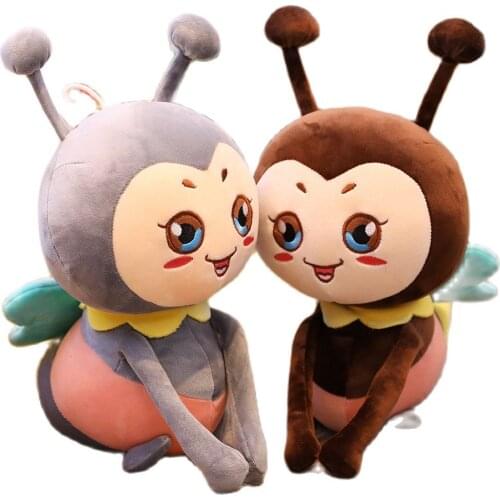 Cute plush toy little bee child high quality doll skin-friendly fabric super stretch cotton boutique pillow doll toy children gi