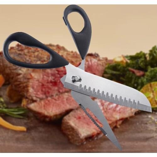 Multi-function Stainless Steel Kitchen Scissors Shears Detachable Chicken Bones Scissor Vegetable Fishing Knives Chef Knife