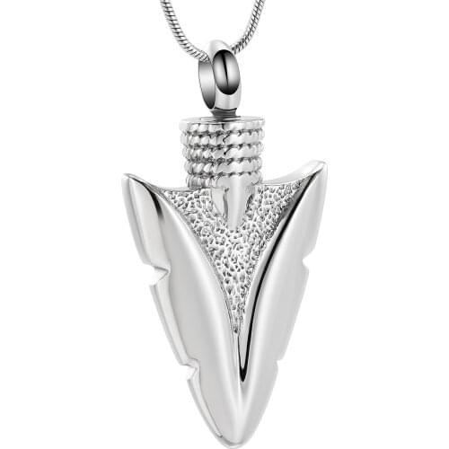 Arrowhead Stainless Steel Cremation Jewelry For Men Keepsake Pendant Memorial Urn Necklace Hold Ashes Of Loved Ones