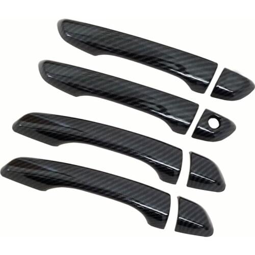 For Hyundai Solaris 2017 2018 2019 2020 Chrome Carbon Fiber Car Door Handle Cover Trim Sticker Car Styling Accessories Overlay