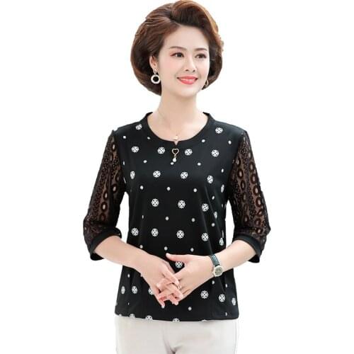 New Women Clothing Chiffon Blouse Lace Crochet Female Korean Shirts Ladies Blusas Tops Shirt Black Blouses 5XL Plus Size Tops