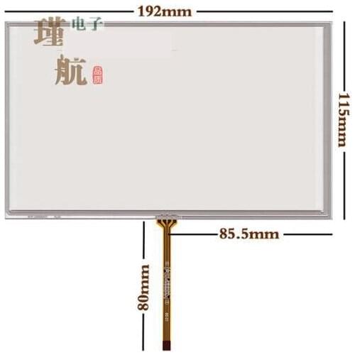 New 8 inch touch screen, car DVD navigation, universal HSD080IDW1 AT080TN64 handwriting screen 192*115