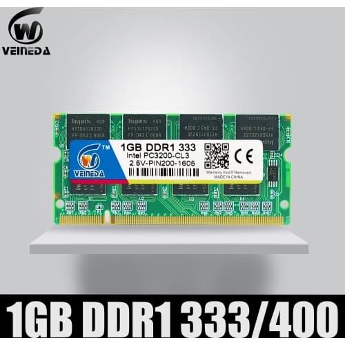 Laptop memory ddr so-dimm 1gb ddr1 400 for memoria notebook compatible ddr 333