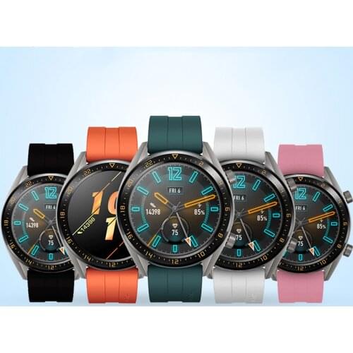 22mm Strap For Huawei Watch GT2 pro silicone watch band Bracelet belt samsung galaxy watch 3 45mm gear S3 Frontier active 2 45mm