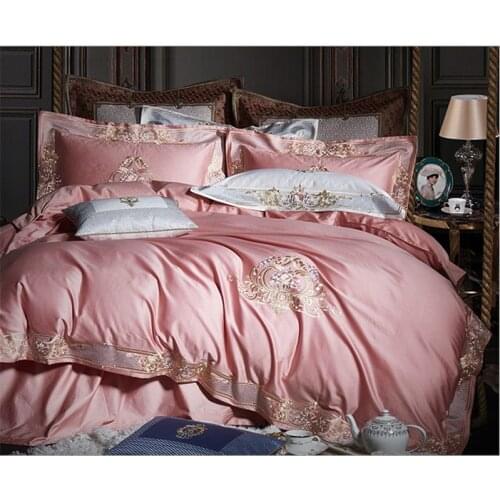 1000TC Egyptian Cotton Luxury Bedding set White Grey US Queen King size 104X90" Embroidery Quilt/Duvet cover Bedsheet Pillowcase