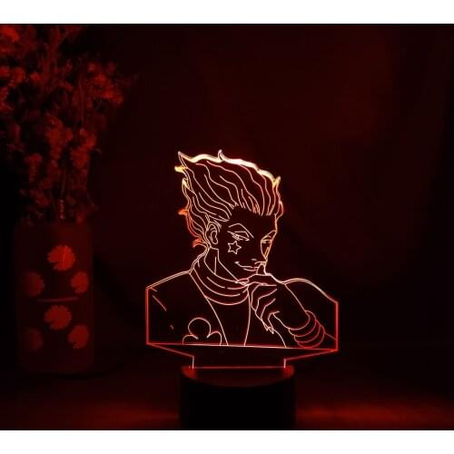 Hisoka LED Sensor Light Children Gift LED Anime Lamp for Home Decoration Bedroom Manga hunter x hunter figurine 3D Nightlight