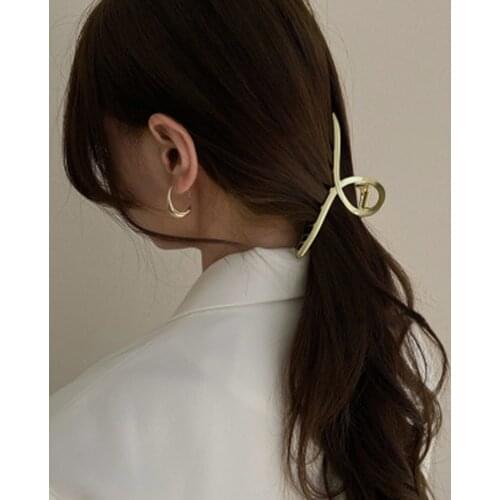 New Fashion Women Hair Claw Clip Hair Crab Clamp Hairgrip Metal Matte Texture Hairpin Hair Accessories For Women Party Jewelry