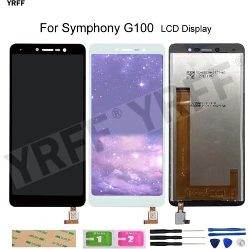 LCD Screens For Symphony G100 LCD Display Touch Screen Digitizer Assembly Panel Sensor Phone Repair Sets Tested