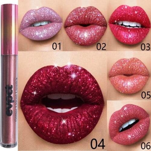 15 Colors Diamond Shiny Lip Gloss Matte Sexy Red Pink Nude Glitter Liquid Lipsticks Waterproof Long Lasting Makeup Lipgloss