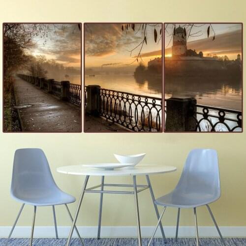 3D DIY Full Diamond embroidery Diamond Painting Cross Stitch Lakeside fence Diamond Mosaic Picture Rhinestones Craft Needlework